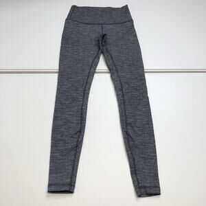 Lululemon 28” Wunder Under HR Tight LUON LW5AXCS VRLB Gray Knit Size 6